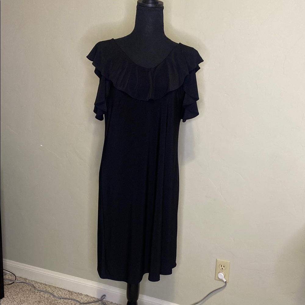 Elegant Black Ruffle Dress
